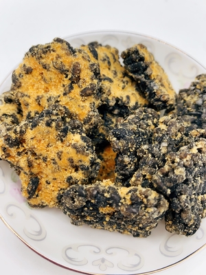 Riso nero, crosta di riso, spuntini, rivenditore, imballaggio, logo privato, consegna via mare.