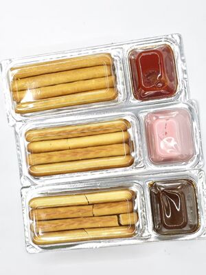 Crisp di fragole con puro di fragole e dolcetti per bambini non OGM arricchiti di calcio