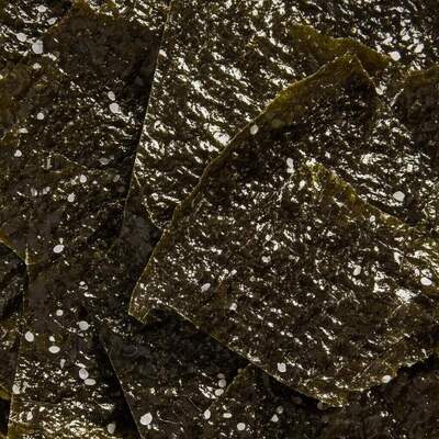 Snack di alghe arrosto con sapore di sale di mare - Miscela di snack salutari senza glutine e a basso contenuto di grassi