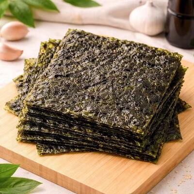 BRC Certified Gluten-Free Low-Fat Roasted Seaweed Snacks with Sea Salt Flavor per il commercio al dettaglio e l'industria alimentare