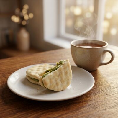 Cracker di riso ricco di matcha di alta qualità con una consistenza croccante e un sapore equilibrato per snack di soia