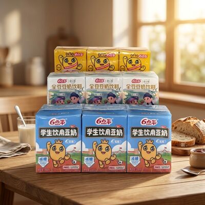 Allievo Soymilk Bever con Nutrizione Intera di Soia in 200ml Pack - Basso contenuto di grassi e zucchero ridotto per la vita scolastica