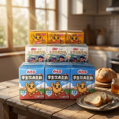 Allievo Soymilk Bever con Nutrizione Intera di Soia in 200ml Pack - Basso contenuto di grassi e zucchero ridotto per la vita scolastica