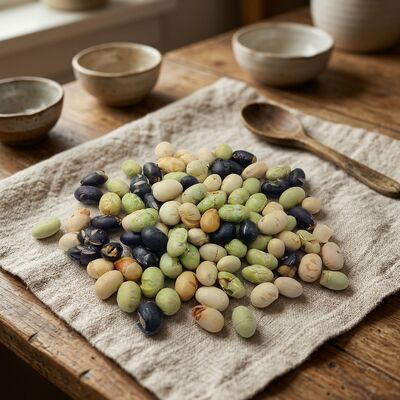 Triple Bean Blend Soya Bean Snacks - Snack a base di fagioli arrosto e misto, leggermente salati e a basso contenuto di olio