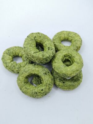Matcha Crispy Rings - Matcha rinfrescante e fusione di cereali, snack leggero e croccante a forma di anello, versatile senza sensi di colpa per tutte le occasioni