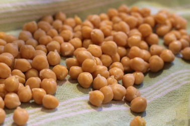 Spuntino arrostito dei ceci del pepe nero, alte nutrizioni salate secche dei ceci