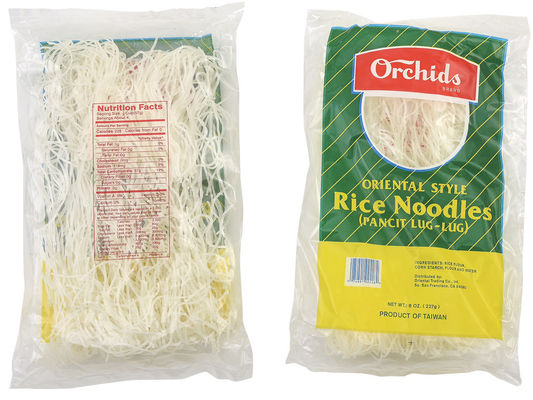 Tagliatelle orientali della farina di riso di stile delle orchidee, nutrizioni complete fresche delle tagliatelle di riso