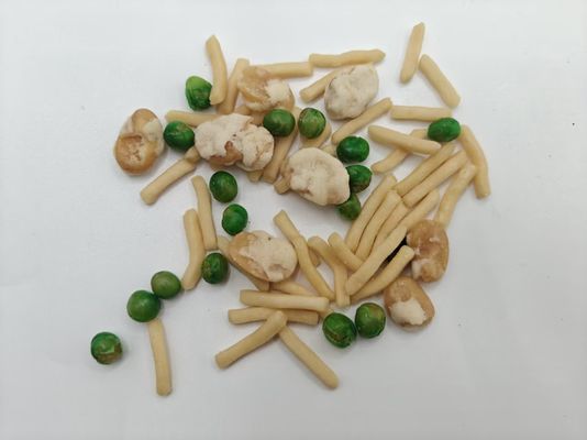 Fregate di gamberetti e fagioli miscelate al sale